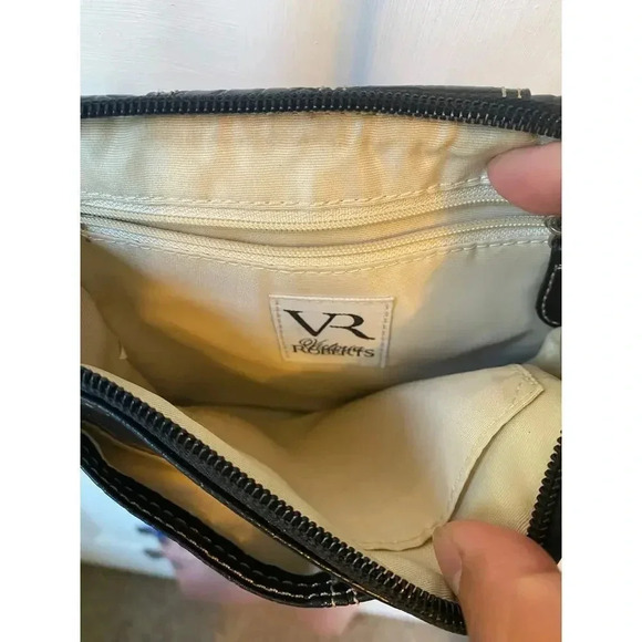 90s Y2K Faux Leather Crocodile Print Victoria Roberts Quality Crossbody Purse - Picture 3 of 7